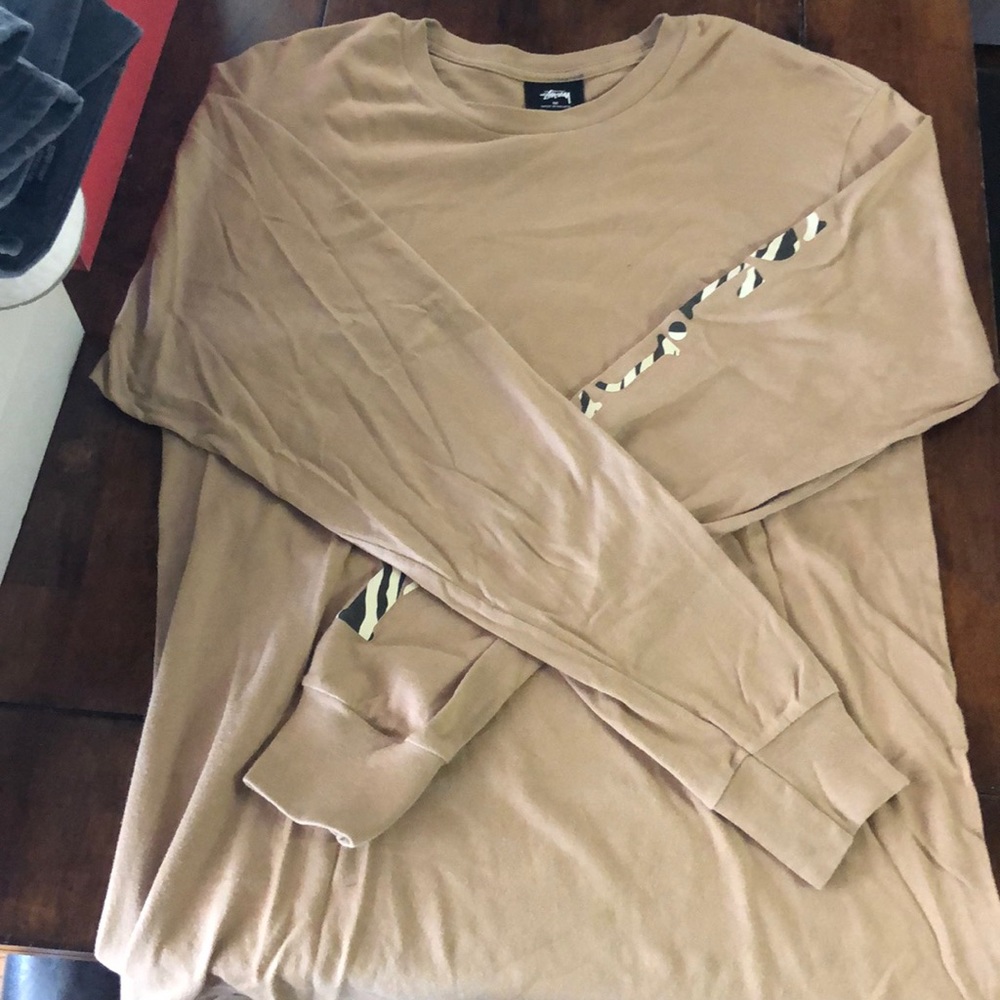 Tan Stussy Long Sleeve